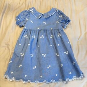 Cat & Jack Embroidered Eyelet Chambray Dress